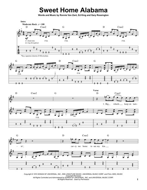 Who sang the original sweet home alabama? Sweet Home Alabama by Lynyrd Skynyrd - Guitar Tab Play ...
