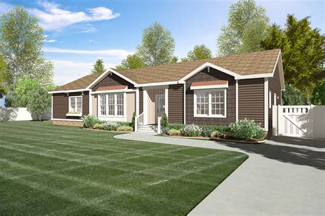 Optional fireplace, vaulted ceiling, sun room, ceramic shower. The 3345 CLASSIC Exterior. This Manufactured Mobile Home ...