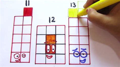 How To Draw Number 14 Numberblocks Youtube Images And Photos Finder