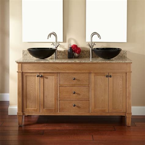 Interesting Design Ideas Of Bathroom Vanities In Honey Maple Solid Wood