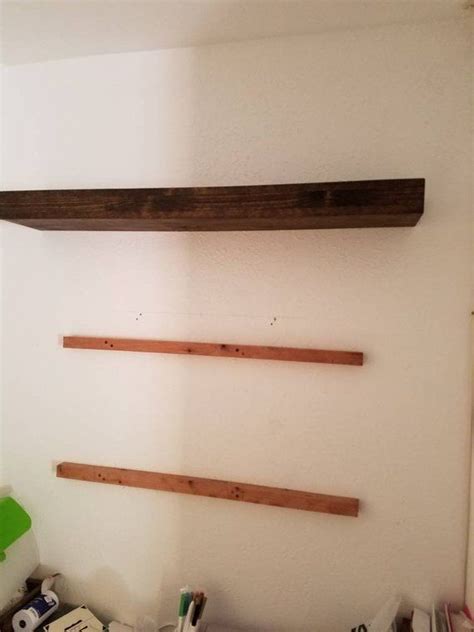 Rustic Reclaimed Wood Dark Walnut Floating Shelf Wall Shelf Rustic