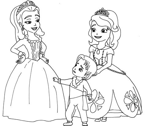 Sofia The First Coloring Pages Two Princesses And A Baby Sofia The
