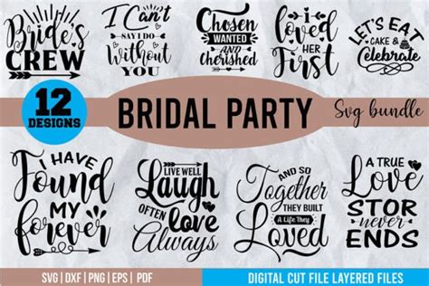 Bridal Party Svg Bundle Graphic By Svgwow760 · Creative Fabrica