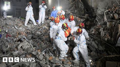 China Building Collapse Woman Rescued F Daybreakweekly Uk