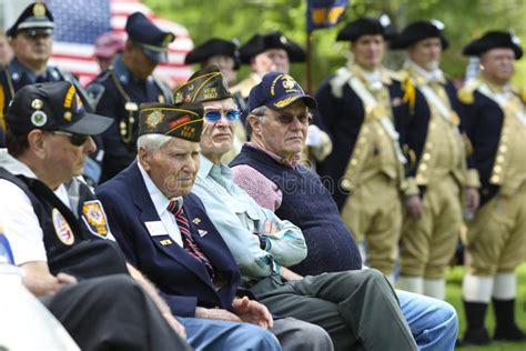 Veterans At Memorial Day Ceremony In Lexington Massachusetts On May 26 2014 Editorial Photo