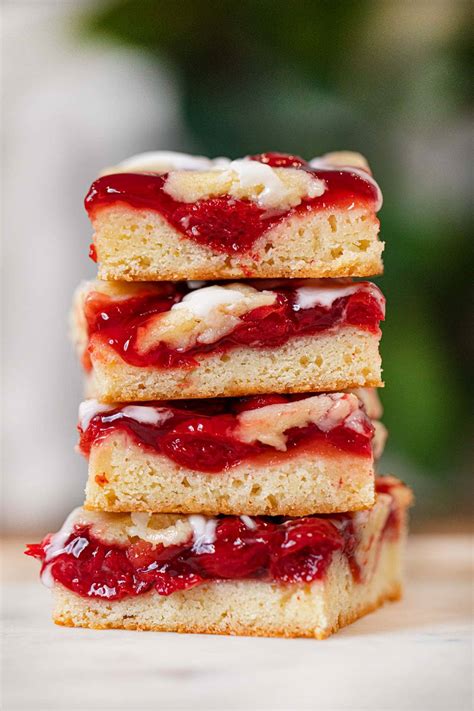 Easy Cherry Bars Recipe Great For A Crowd Dinner Then Dessert