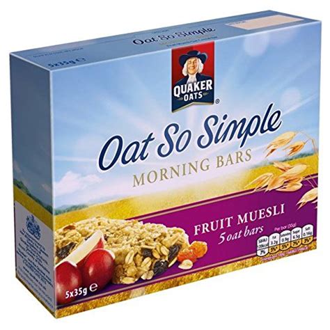 Quaker Oat So Simple Morning Bars Fruit Muesli 5 Pack
