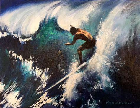 Painting By Wade Koniakowsky Surf Beach Beach Art Surf Painting