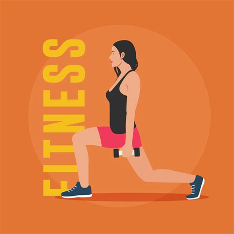 Fitness Woman Exercising With Dumbbells 12607042 Vector Art At Vecteezy