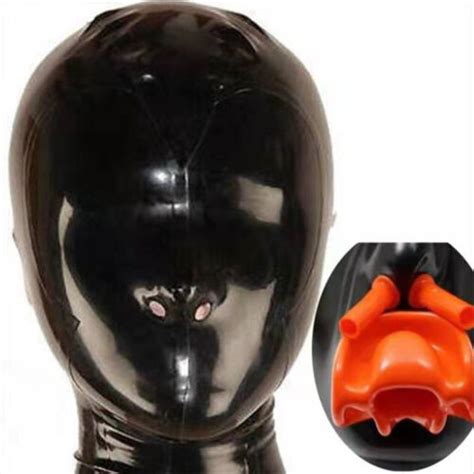 Latex Rubber Hood Full Enclosure Set Mundschutz Adult Leaky Nose Atmungsaktiv Ebay