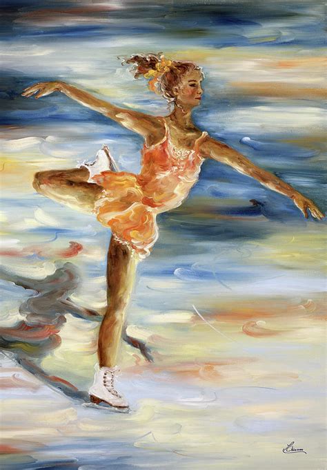 Figure Skating Attitude Attitude Sur Glace Painting By Artistry