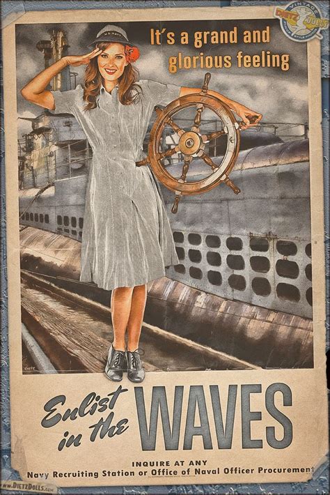 World War 2 Propaganda Style Pinup Posters By Britt Dietz In This Tribute To The Waves The