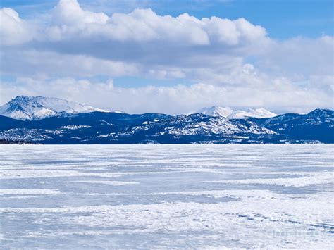 Frozen Lake Laberge Winter Landscape Yukon Canada Photograph By Stephan
