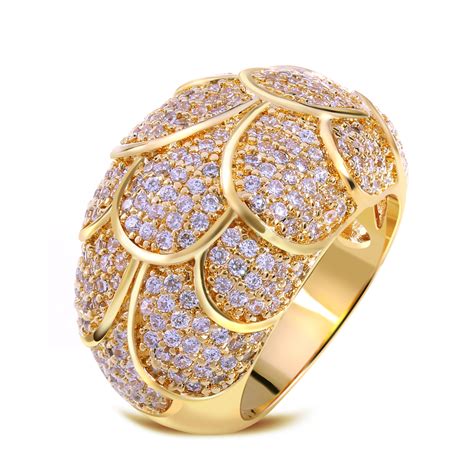 Unique Perlage Design Jewelry Women Ring 256pcs Aaa White Cubic