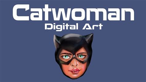 Catwoman Digital Art Using Autodesk Sketchbook Speed Painting Youtube