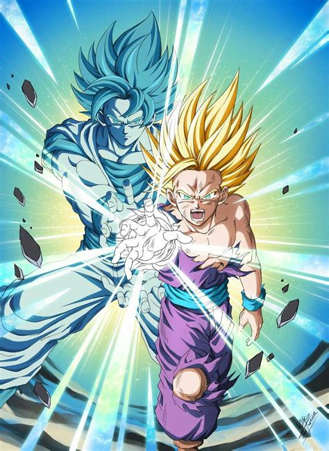 Caution it may contain spoilers for those weird people who for some unknown random motherfucking reason who didn't watch the end of dragon ball z cell arc. Father-son Kamehameha | Dragon ball artwork, Dragon ball ...