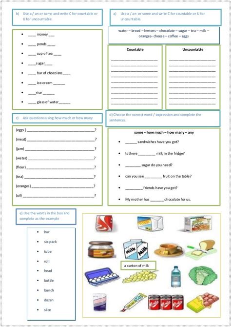 Food Countable And Uncountable Nouns Quantifiers C29