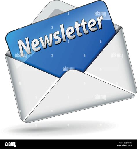 Vector Illustration Of Newsletter Envelope Icon On White Background