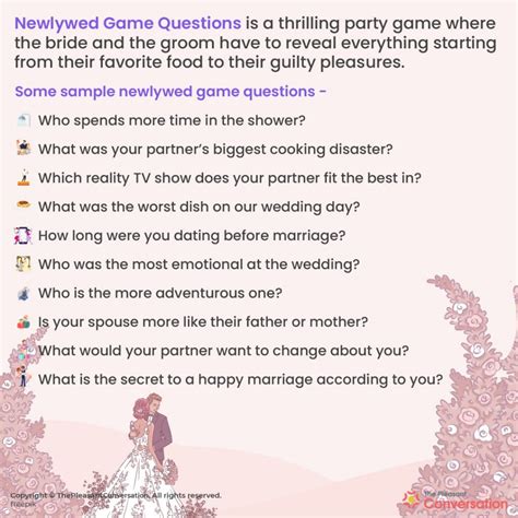 500 Newlywed Game Questions To Have Fun With The Newlyweds