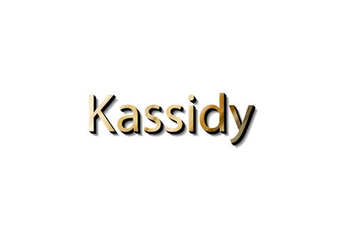 Kassidy Name 3d 16618592 Png