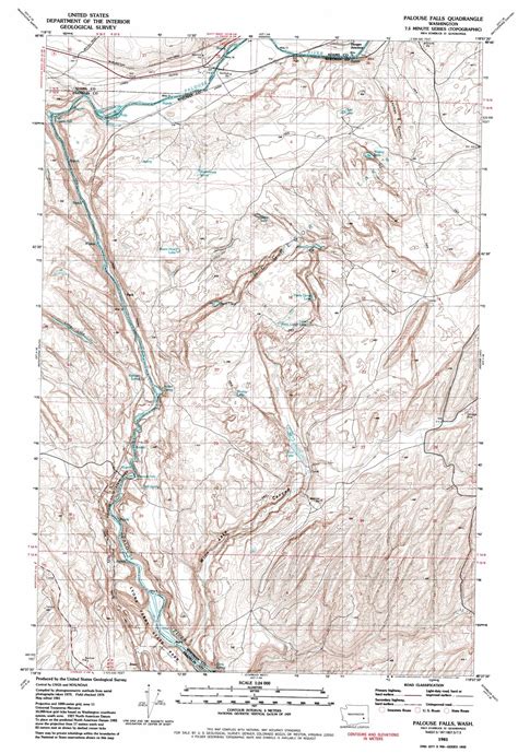 Palouse Falls Topographic Map Wa Usgs Topo Quad 46118f2