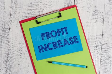 Text Sign Showing Profit Increase Conceptual Photo The Growth In The