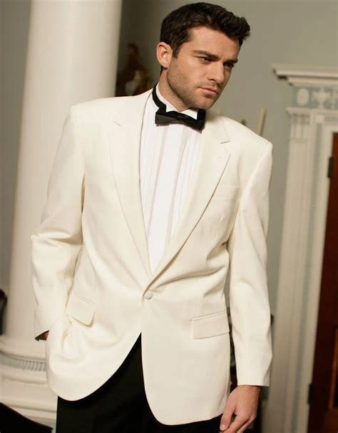 New Arrival White Wedding Suits For Men Ivory Notched Lapel One Button