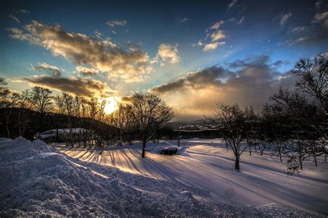 Sunrise in Niseko. What a beautiful view! #Niseko #Travel #Japan #snow
