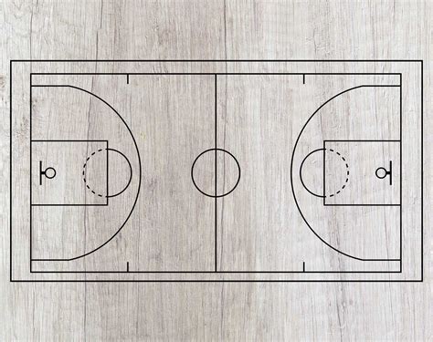 Basketball Court Svg Basketball Court Svg File Basketball Svg Etsy
