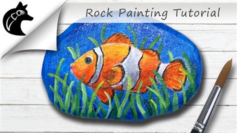 Rock Painting Tutorial Clownfish Youtube