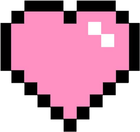 Pixel Clipart Pink Pixel Heart Png Transparent Clip Art Library Gambaran