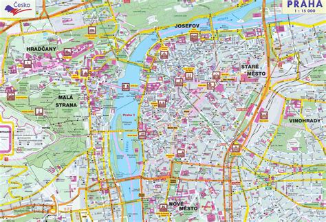 خريطة براغ السياحية المعالم السياحية والمعالم في براغ