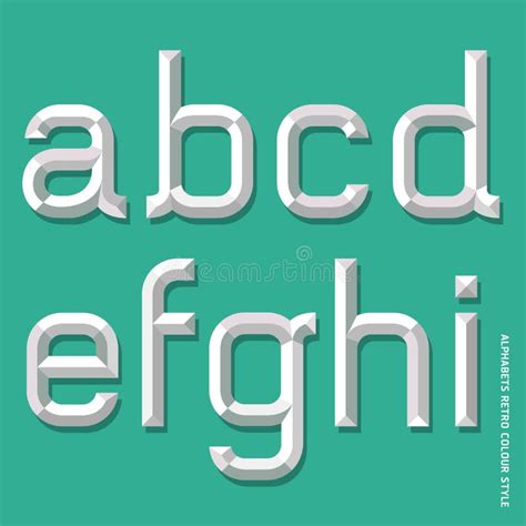 Mosaic Capital Letters Alphabet Patterned Lines Stock Vector
