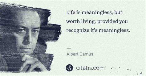 Albert Camus Life Is Meaningless But Worth Living Provided You