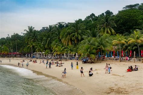 Beaches At Sentosa Singapore Tanjong Siloso And Palawan Beach