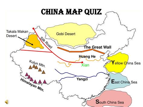 Ancient China Map With Desert