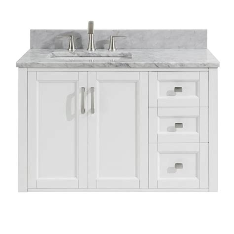 Styles of bathroom vanities as far as size and style go, your options are limitless. allen + roth Floating 36-in White Single Sink Bathroom ...