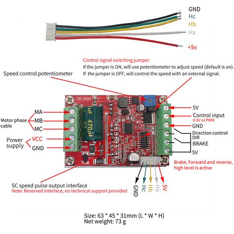 400w 6v 60v Bldc 3 Phase Dc Brushless Motor Controller Pwm Hall Motor