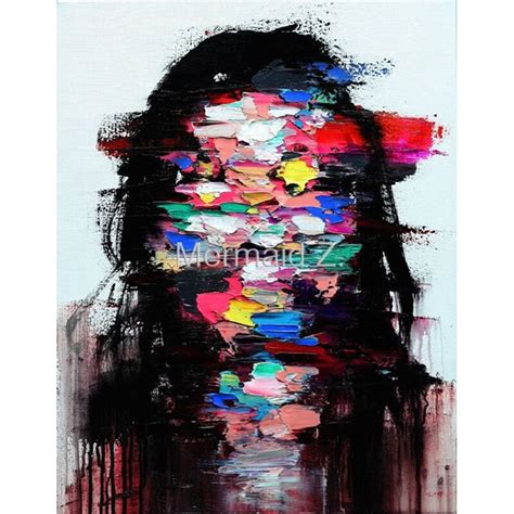 Hand Painted Abstract Oil Paintings Colorful Faceless Paintings Art
