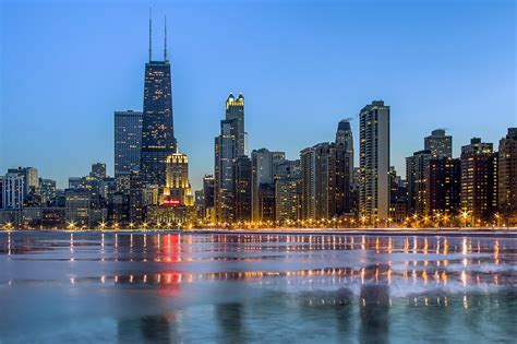 7680x4320 Chicago City Waterfall 8k 8k Hd 4k Wallpapers Posted By