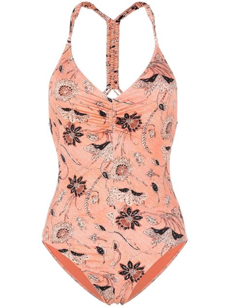 Ulla Johnson Floral Print Strappy Swimsuit Farfetch