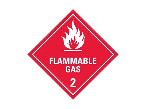 Dangerous Goods Sign Class Flammable Gas Vanguard Nz
