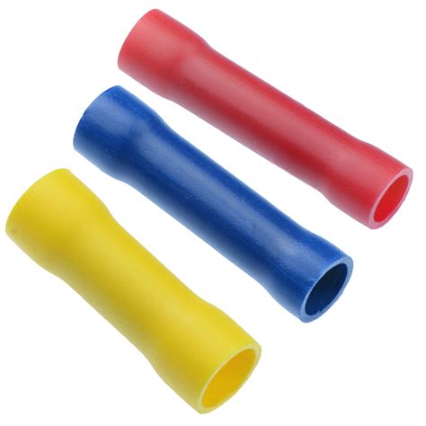 Insulated Splice Butt Connector Crimps Blue Red Yellow Pk 100 Lugs