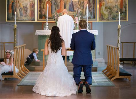 Traditional Church Wedding Ceremony In Ängelholm Sweden