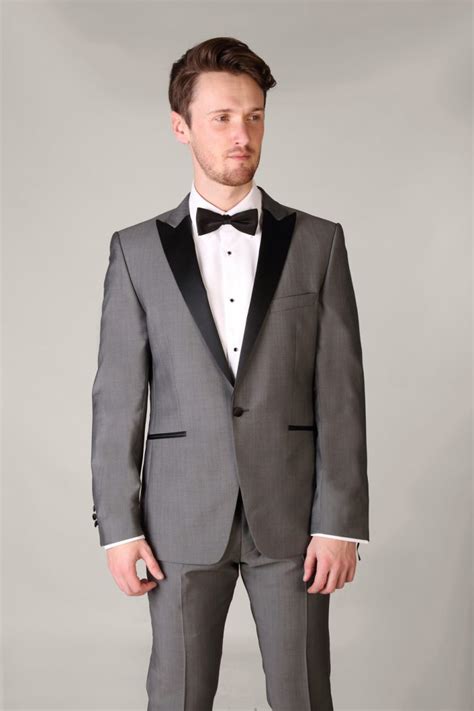 Grey Tuxedo With Silk Low Cut Vest Tom Murphys Formal And Menswear