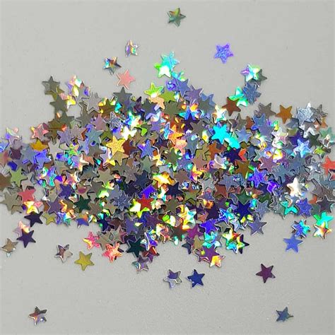 Silver Glitter Stars Holographic Glitter Stars Silver Spectrum