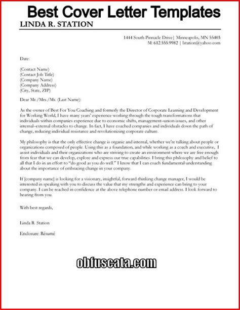 Best Cover Letter Templates