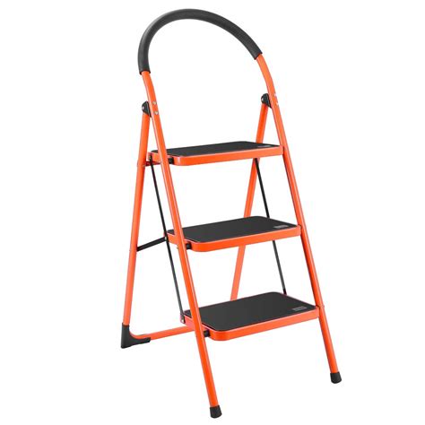 Luisladders Folding 3 Step Ladder Portable Space Saving Lightweight