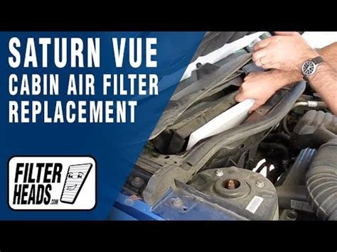 2003 saturn ion battery is located in trunk in tire dwell. How to Replace Cabin Air Filter Saturn VUE - YouTube