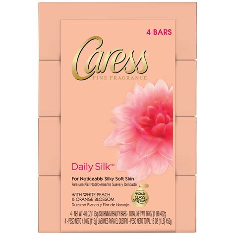 Caress Soap Bar Daily Silk 4oz 4bar